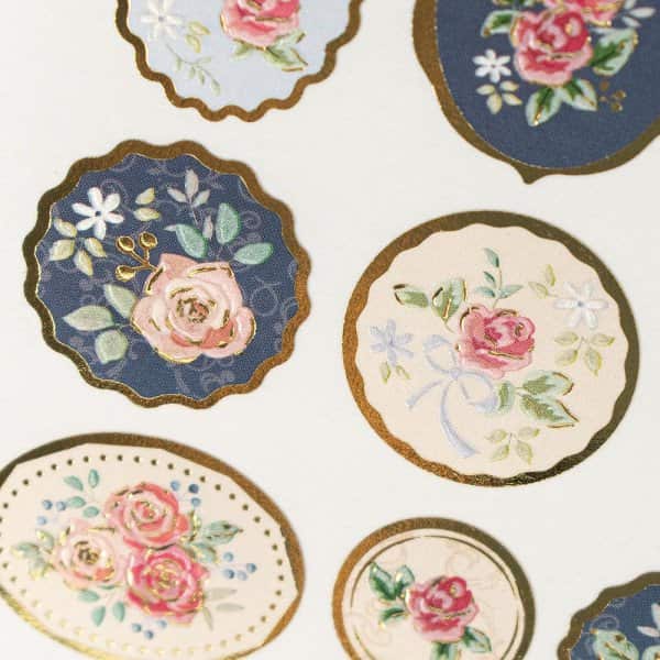 NB Co - Pegatinas doradas - Rosas