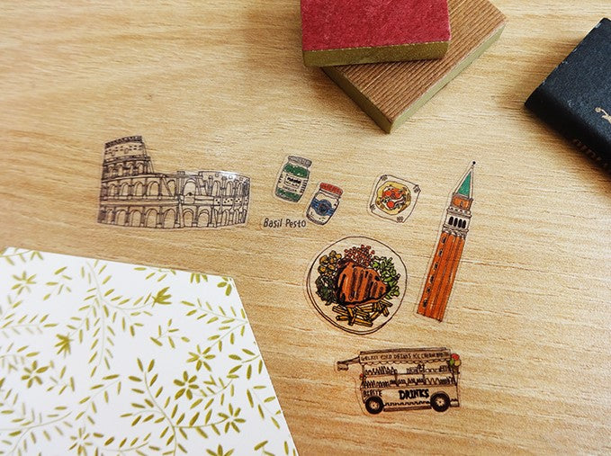 Suatelier - Hoja Pegatinas Adhesivas - Roman holiday