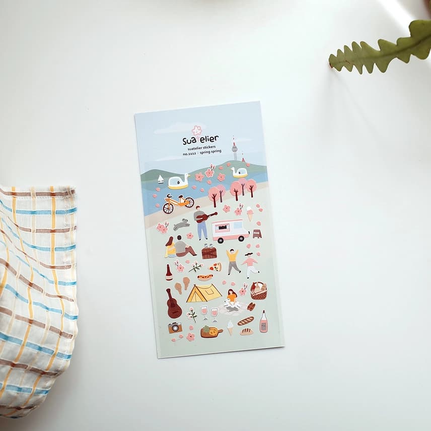 Suatelier - Hoja Pegatinas Adhesivas - Spring Spring