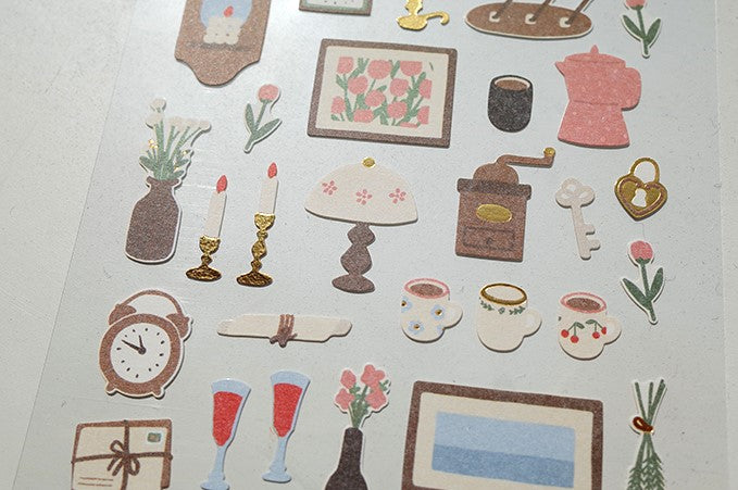 Suatelier - Hoja Pegatinas Adhesivas - Vintage Mood