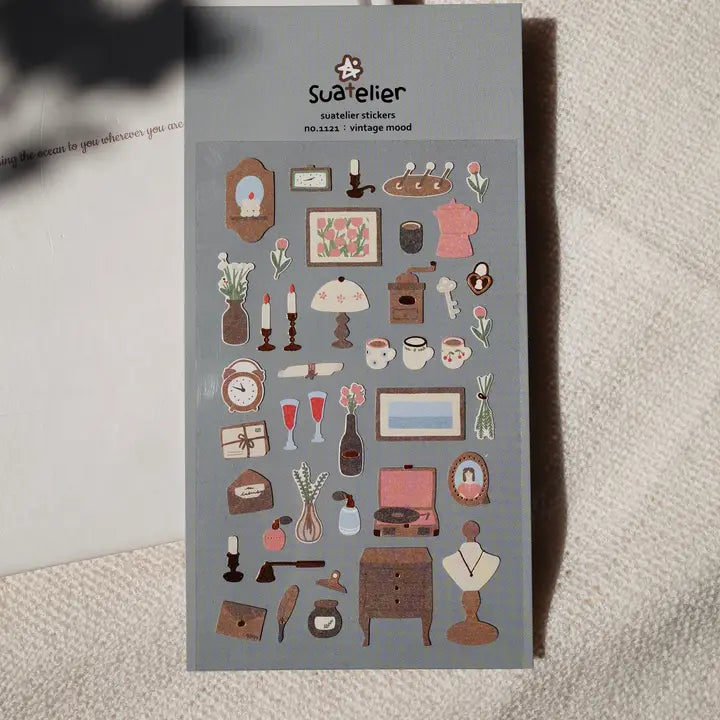 Suatelier - Hoja Pegatinas Adhesivas - Vintage Mood