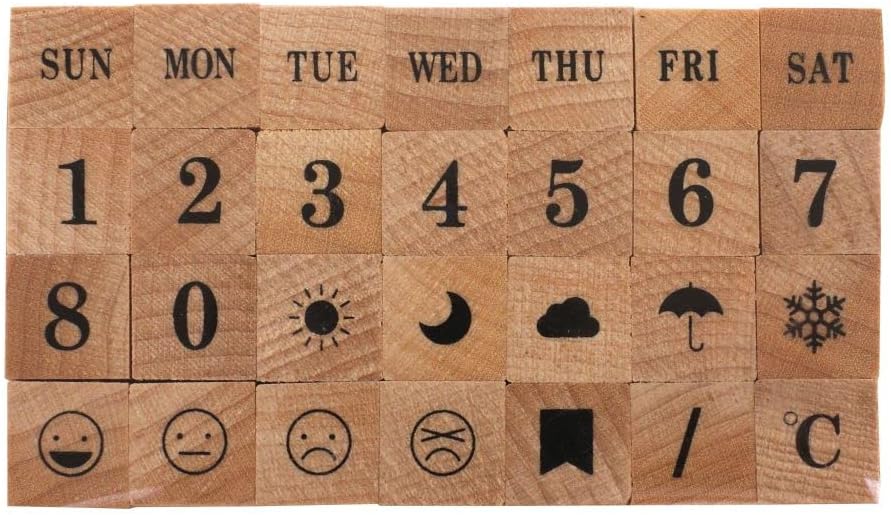 Kodomo No Kao - Sello Fechas - Semana Números Variado