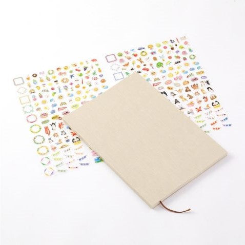 Midori - Diario con Pegatinas A5 - Gris