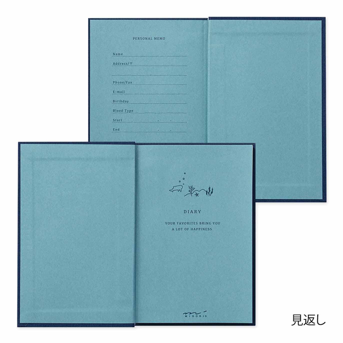 Midori - Diario Anual A6 Puntos - Marcapáginas Tiburón Ballena