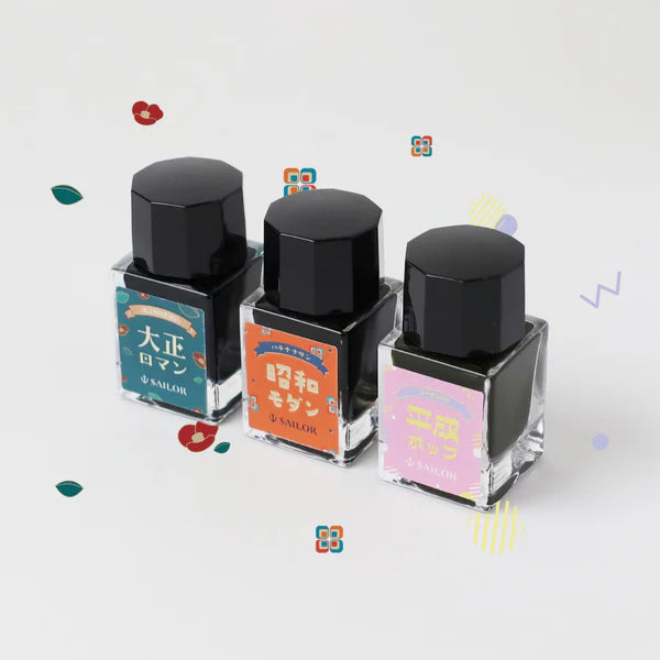 Sailor - Set 3 Tinteros 10 ml - Retro Ink