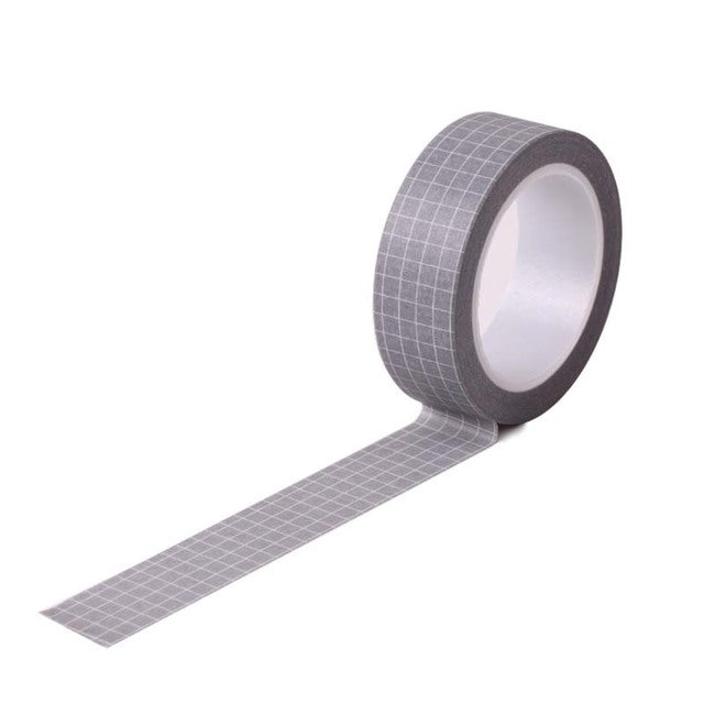 Ayron - Washi tape - Cuadrícula gris