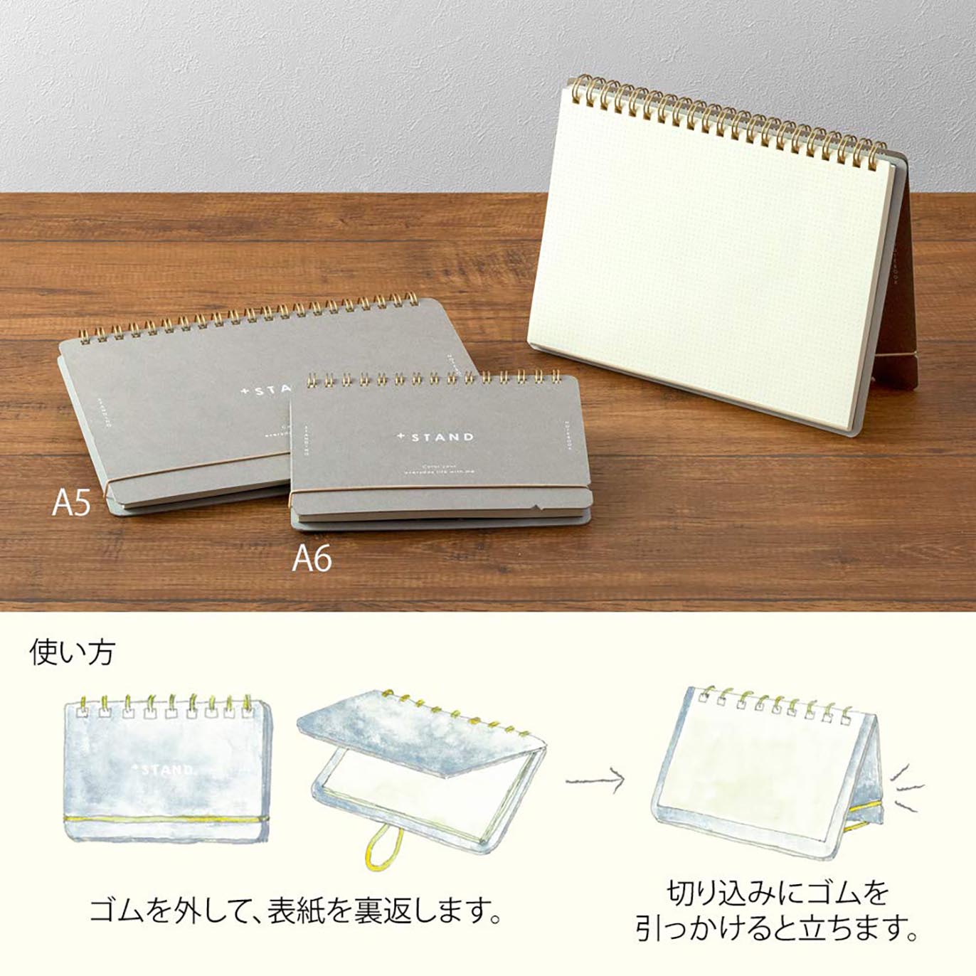 Midori - Cuaderno A5 Stand - Puntos