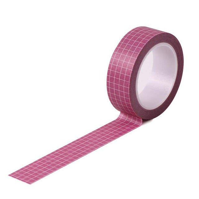 Ayron - Washi tape - Cuadrícula ciruela