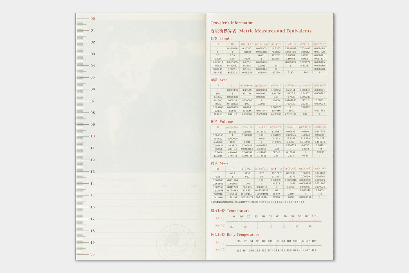 Traveler's Company - Agenda Mensual REGULAR - The Traveler's Spirit