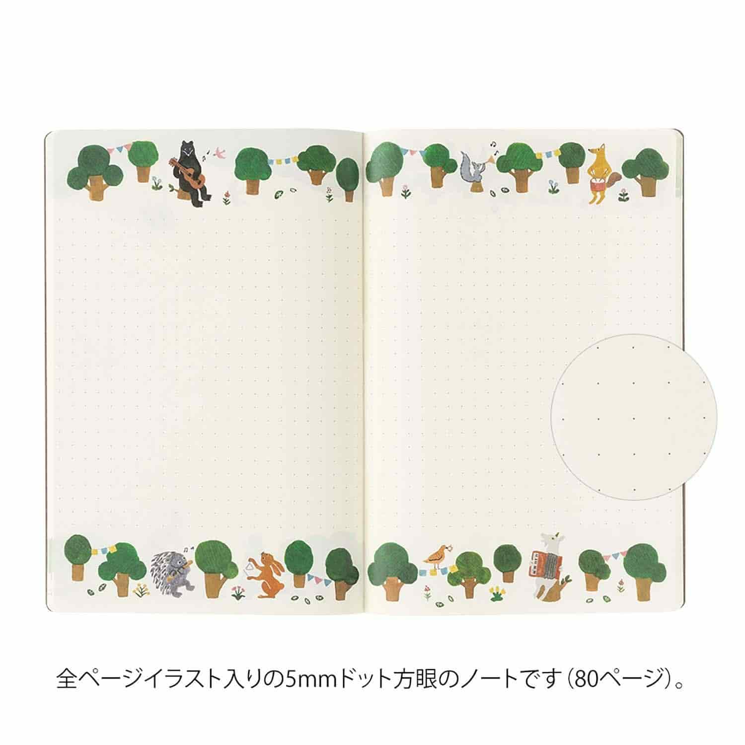 Midori - Cuaderno B6 YURU LOG - Forest Animal