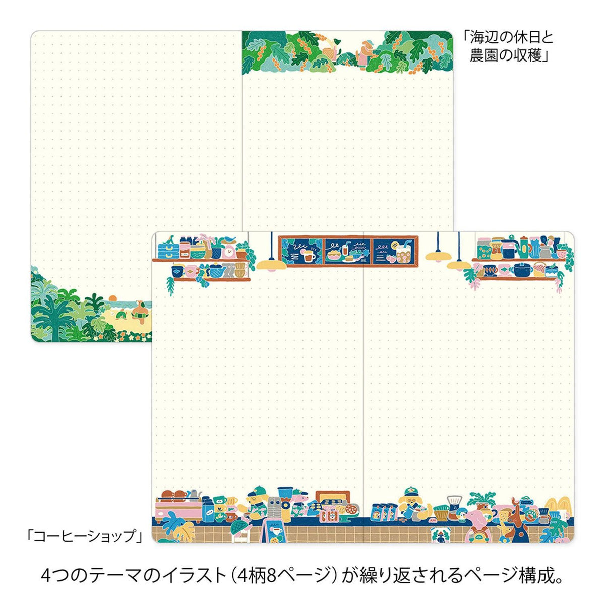 Midori - Cuaderno B6 YURU LOG - Coffee Shop