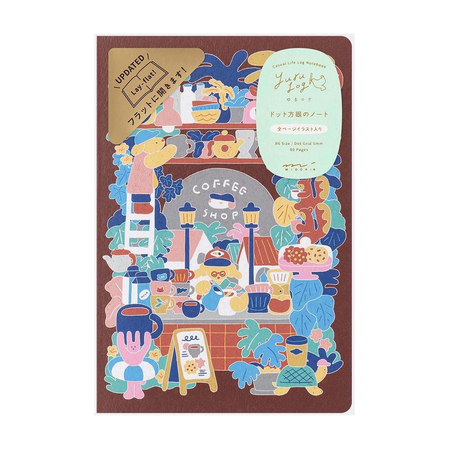 Midori - Cuaderno B6 YURU LOG - Coffee Shop