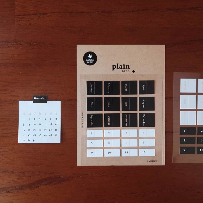 Suatelier - Pegatinas Adhesivas 2 hojas - Plain.45