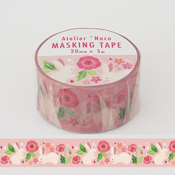 Kodomo No Kao - Washi Tape 20 mm Natsuko Taguchi - Conejo