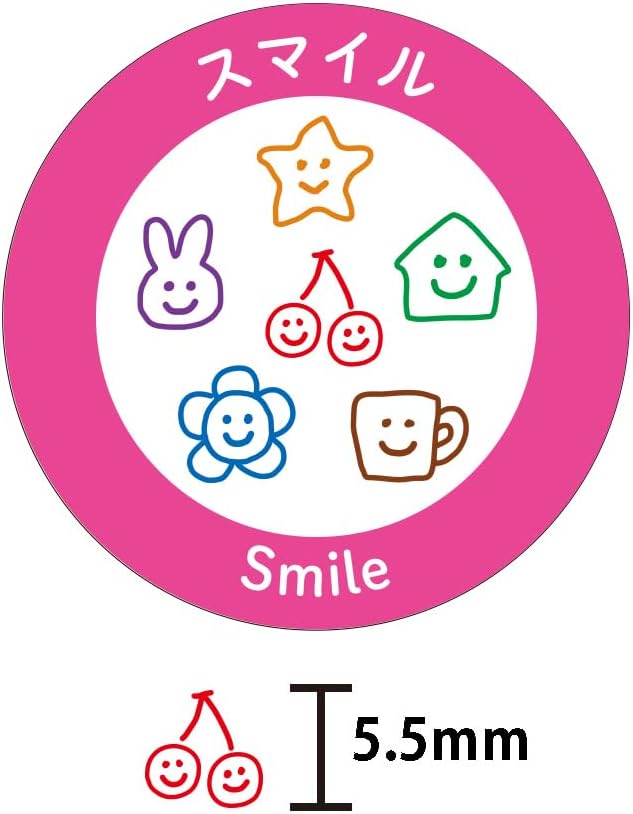 Kodomo No Kao - Sellos de botón - Smile - Pochitto6