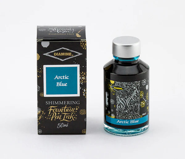 Diamine - Tintero 50 ml - Arctic Blue - SHIMMERING INK
