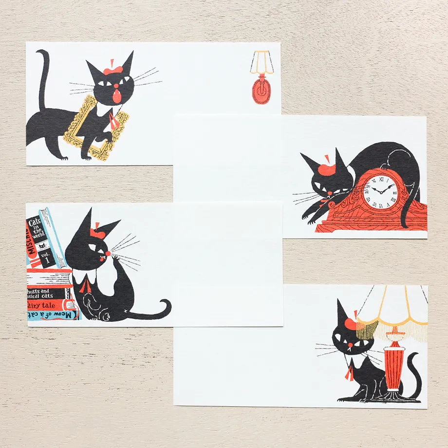 Cozyca Products - Bloc de Notas Alargadas - Black Cat Design A