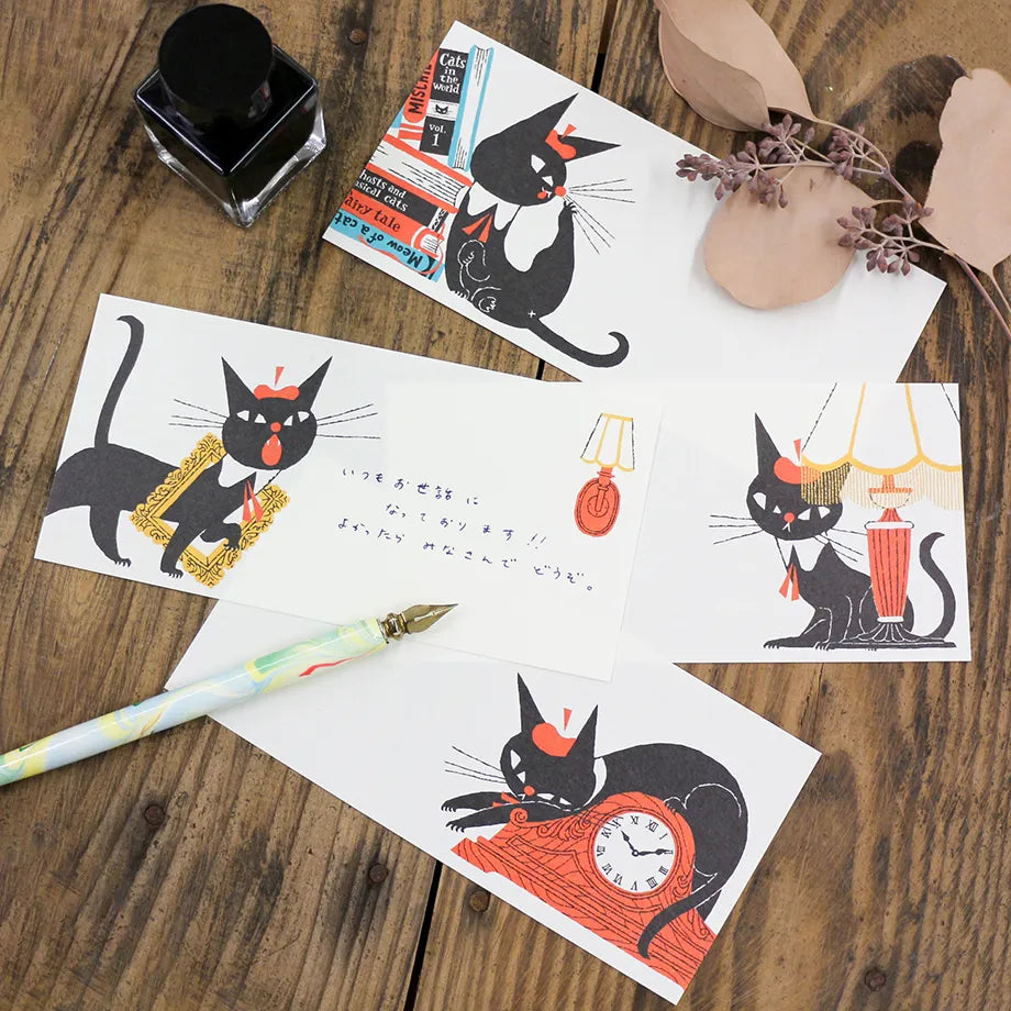 Cozyca Products - Bloc de Notas Alargadas - Black Cat Design A