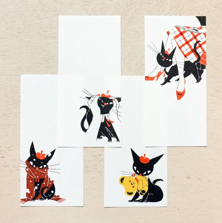 Cozyca Products - Bloc de Notas Alargadas - Black Cat Design B
