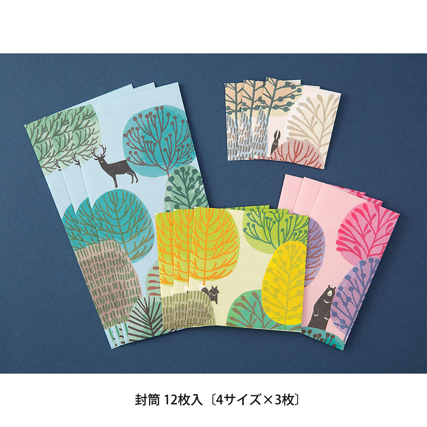 Midori - Set 12 sobres - Animales del Bosque