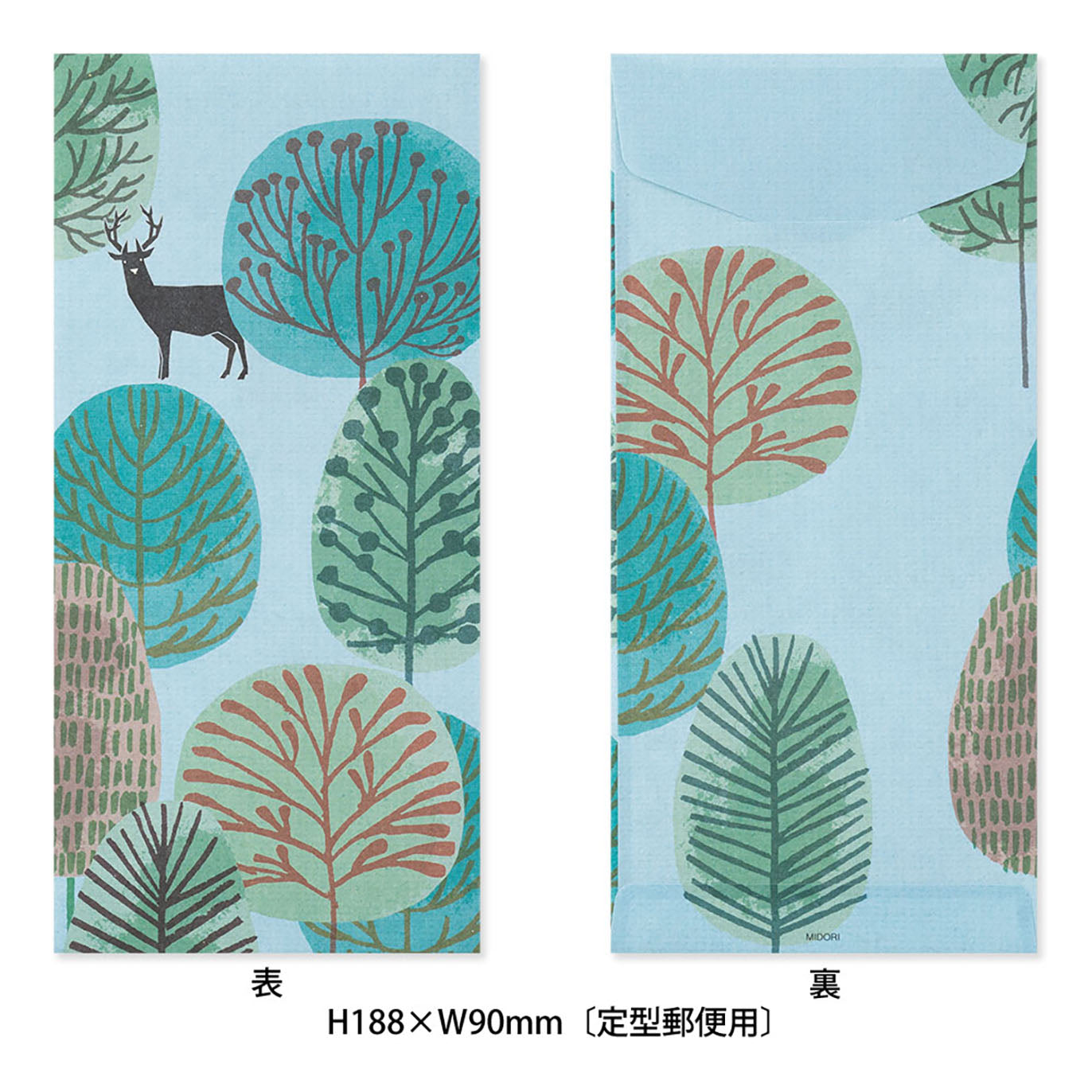 Midori - Set 12 sobres - Animales del Bosque