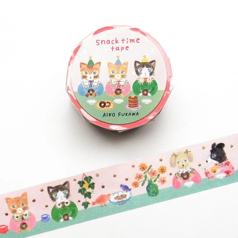 Cozyca Products - Washi Tape con Foil Dorado - Snack Time
