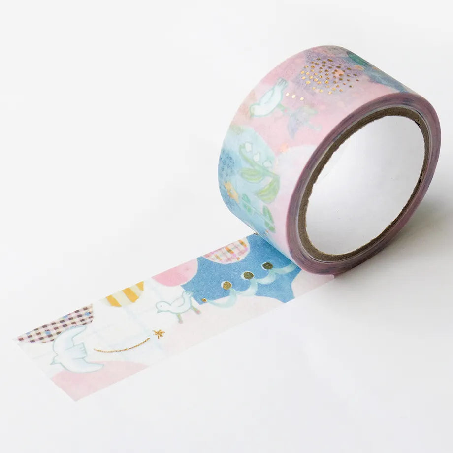 Cozyca Products - Washi Tape con Foil Dorado - TORI no OTOSHIMONO