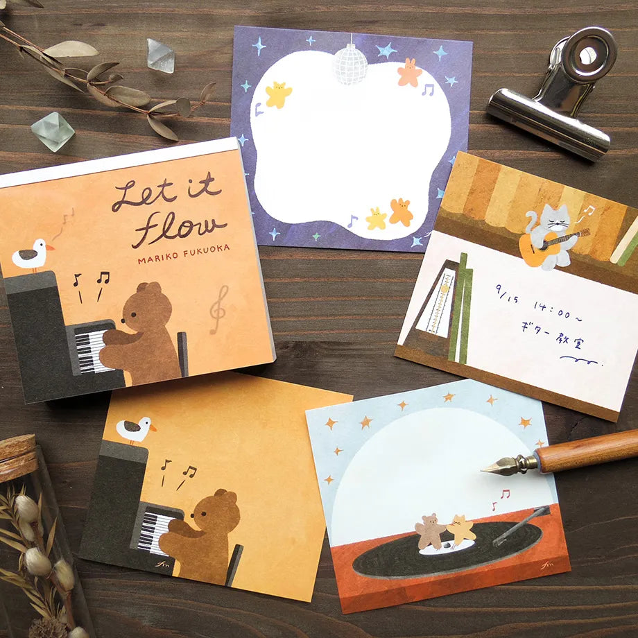 Cozyca Products - Bloc de Notas Cuadradas - Let it Flow