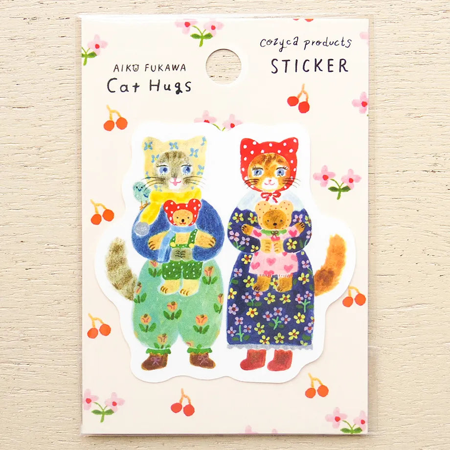 Cozyca Products - Pegatina Aiko Fukawa - Cat Hugs