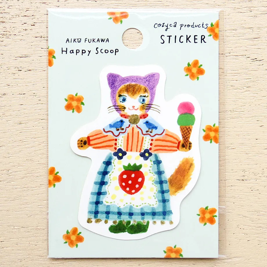 Cozyca Products - Pegatina Aiko Fukawa - Happy Scoop