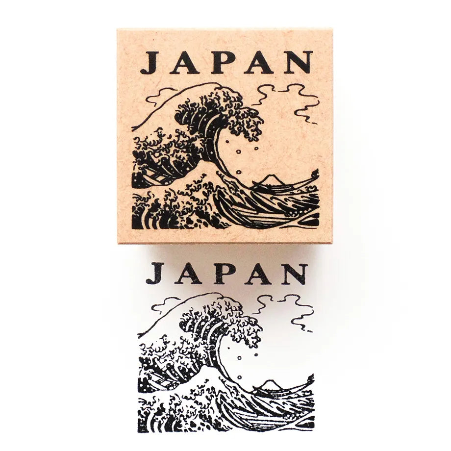 Cozyca Products - Sello de Madera de Hokusai - La gran ola de Kanagawa