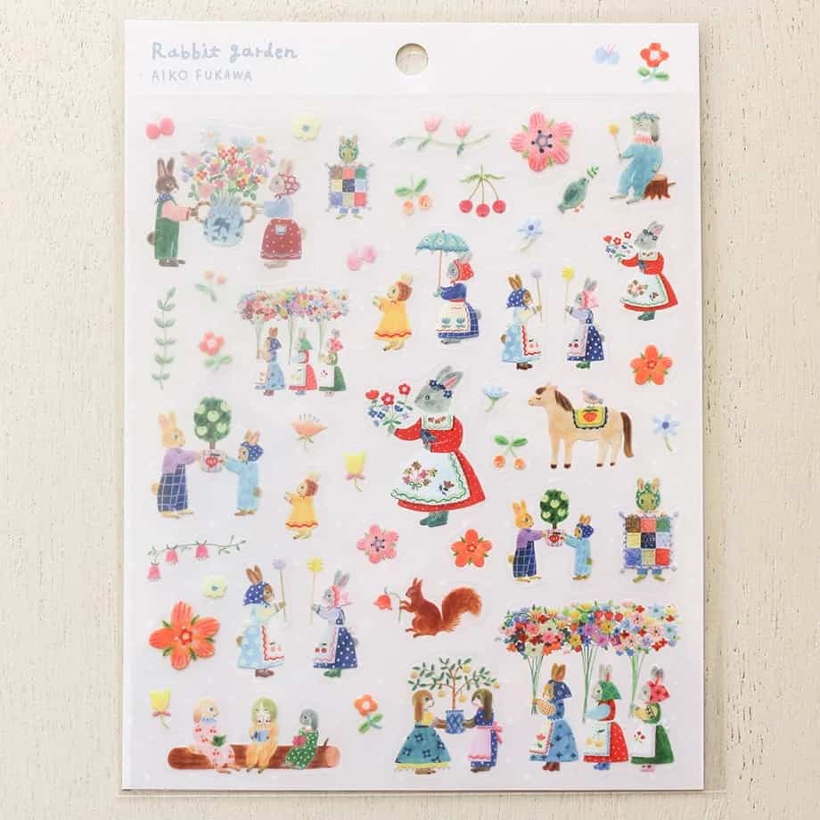 Cozyca Products - Pegatinas Aiko Fukawa - Rabbit Garden