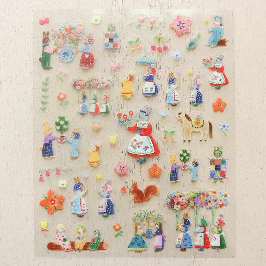 Cozyca Products - Pegatinas Aiko Fukawa - Rabbit Garden
