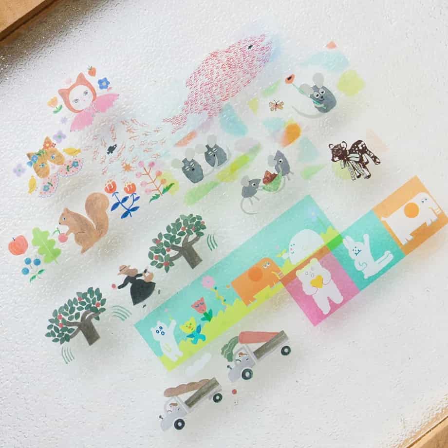 Cozyca Products - Washi Tape Transparente - Happy Garden