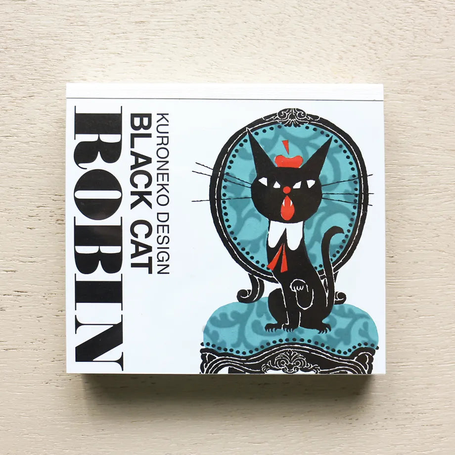 Cozyca Products - Bloc de Notas Cuadradas - Black Cat Design A