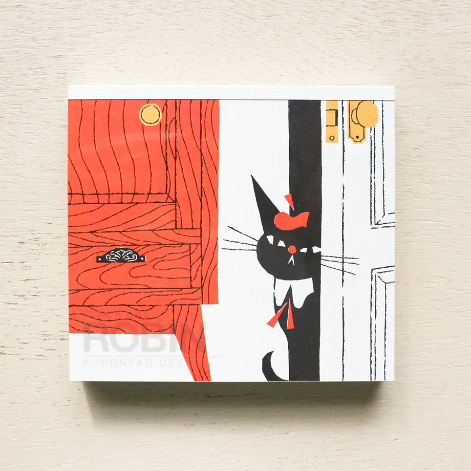 Cozyca Products - Bloc de Notas Cuadradas - Black Cat Design B