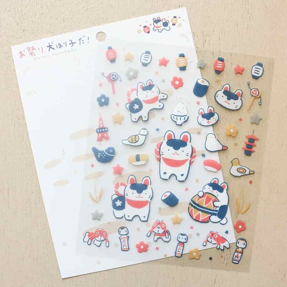 Cozyca Products - Pegatinas Masao Takahata - Festival Inu Hariko