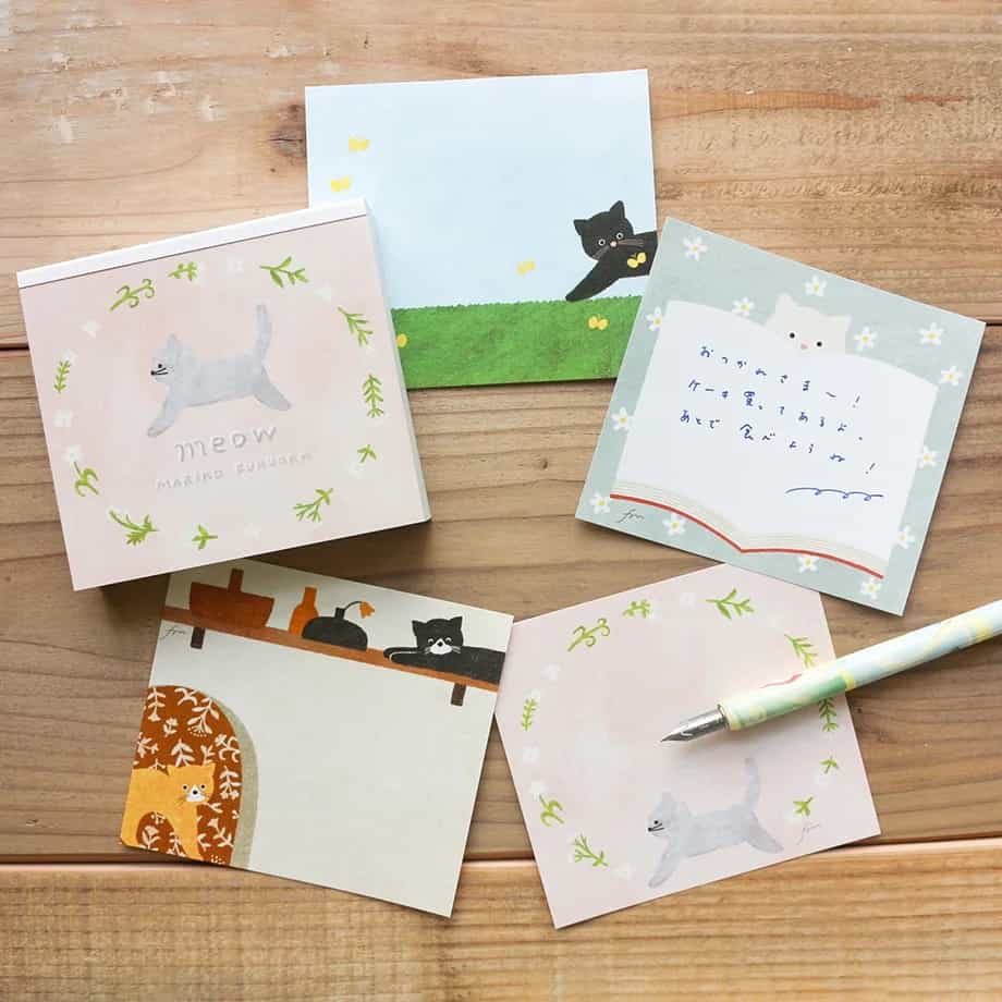 Cozyca Products - Bloc de Notas Cuadradas - Meow