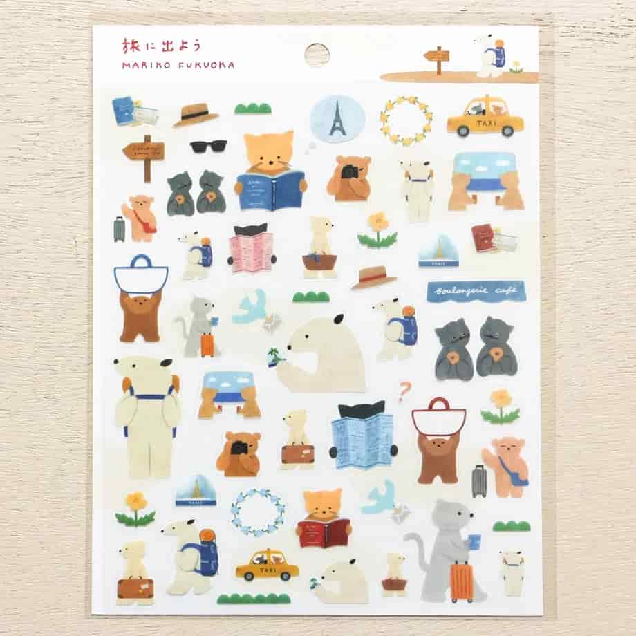 Cozyca Products - Pegatinas Mariko Fukuoka - Let's Go on a Trip