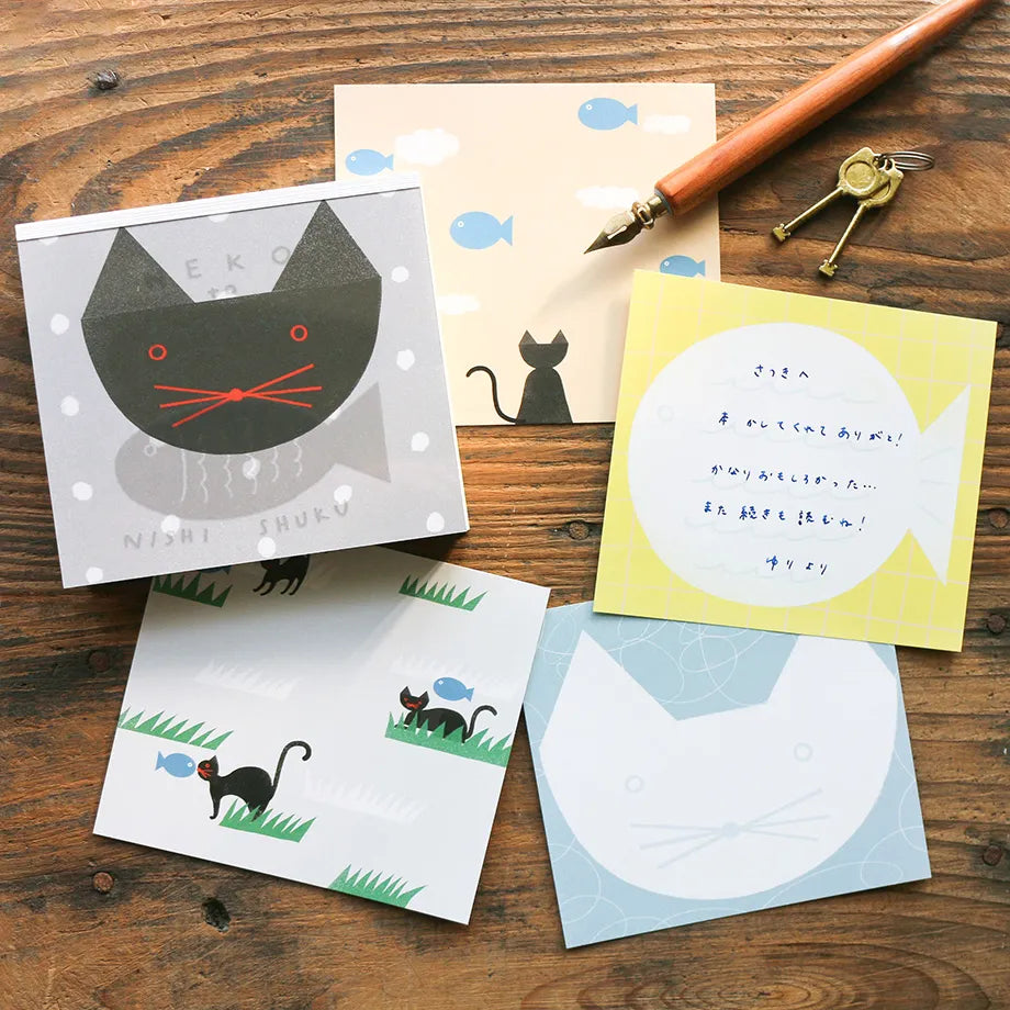 Cozyca Products - Bloc de Notas Cuadradas - Neko to Sakana