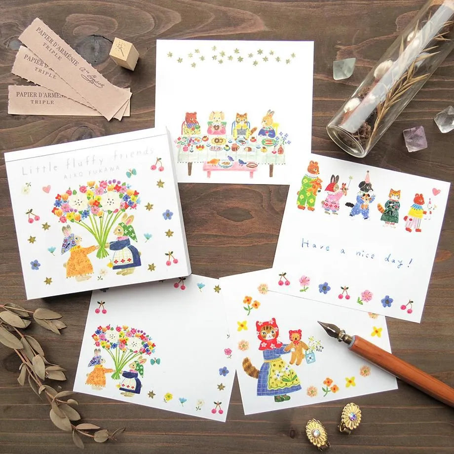 Cozyca Products - Bloc de Notas Cuadradas - Little Fluffy Friends