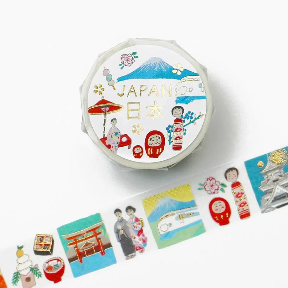 Cozyca Products - Washi Tape con Foil Dorado - Japan