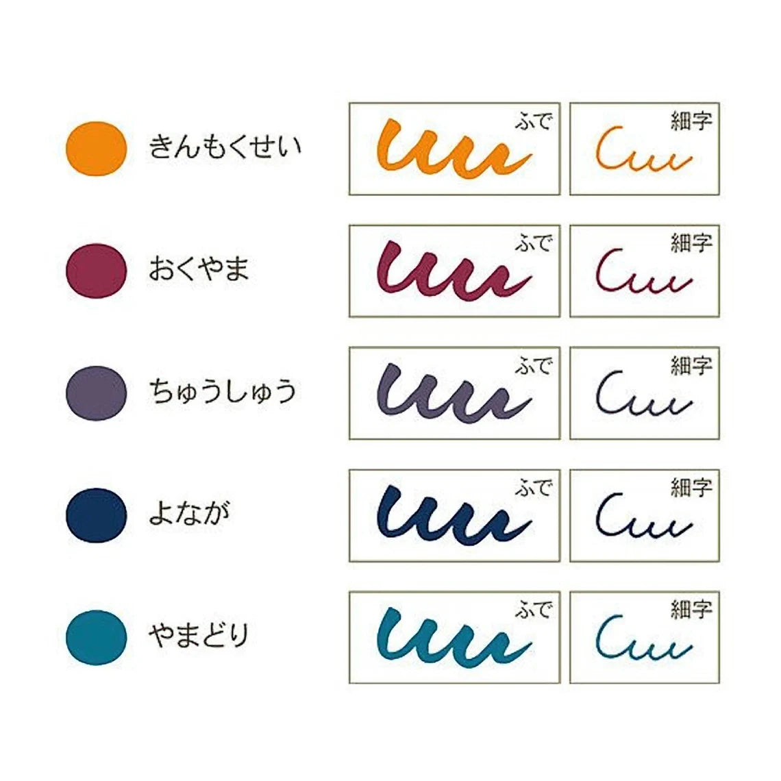 Sailor - Set 5 Marcadores Punta Pincel - Autumn - Shikiori Calligraphy