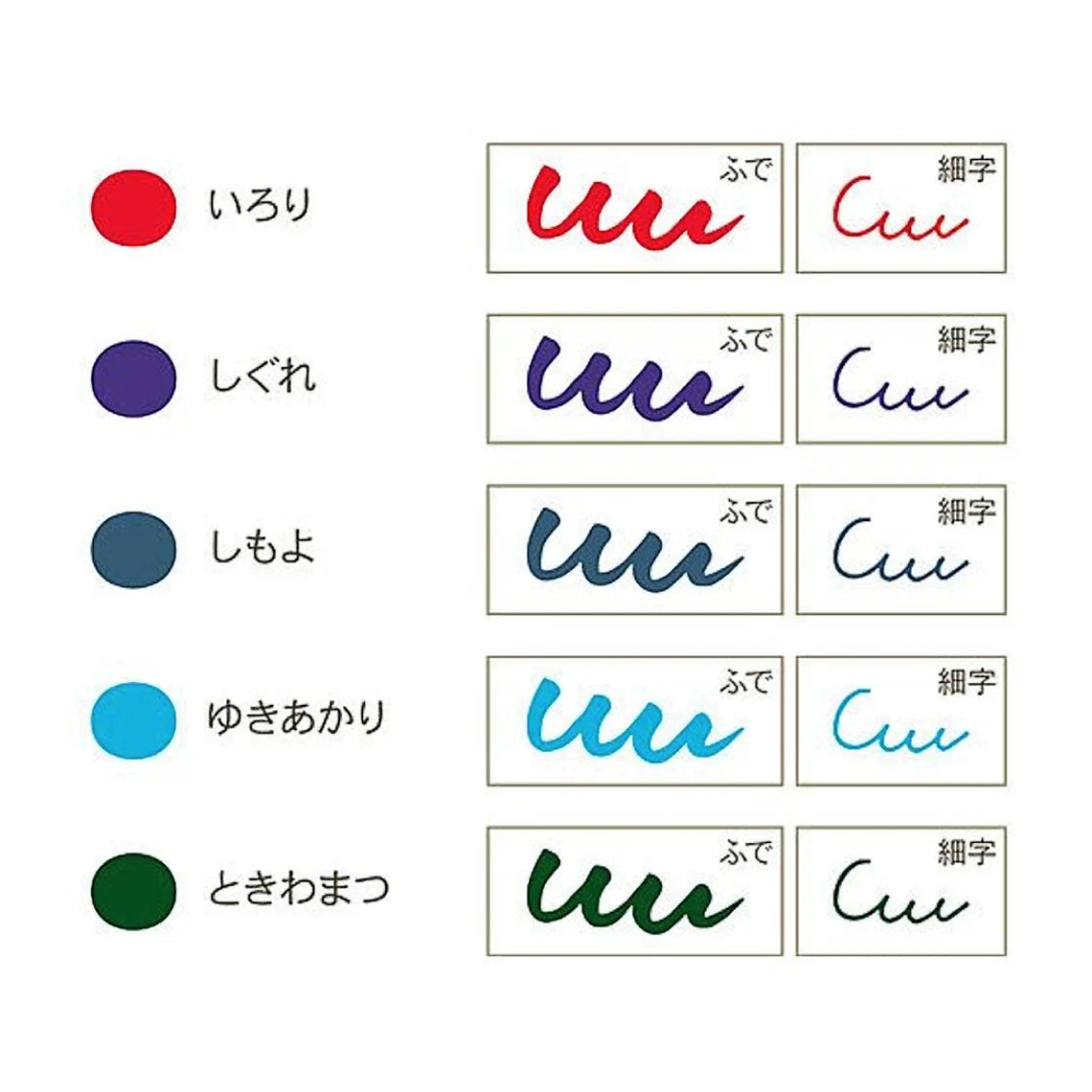 Sailor - Set 5 Marcadores Punta Pincel - Winter - Shikiori Calligraphy