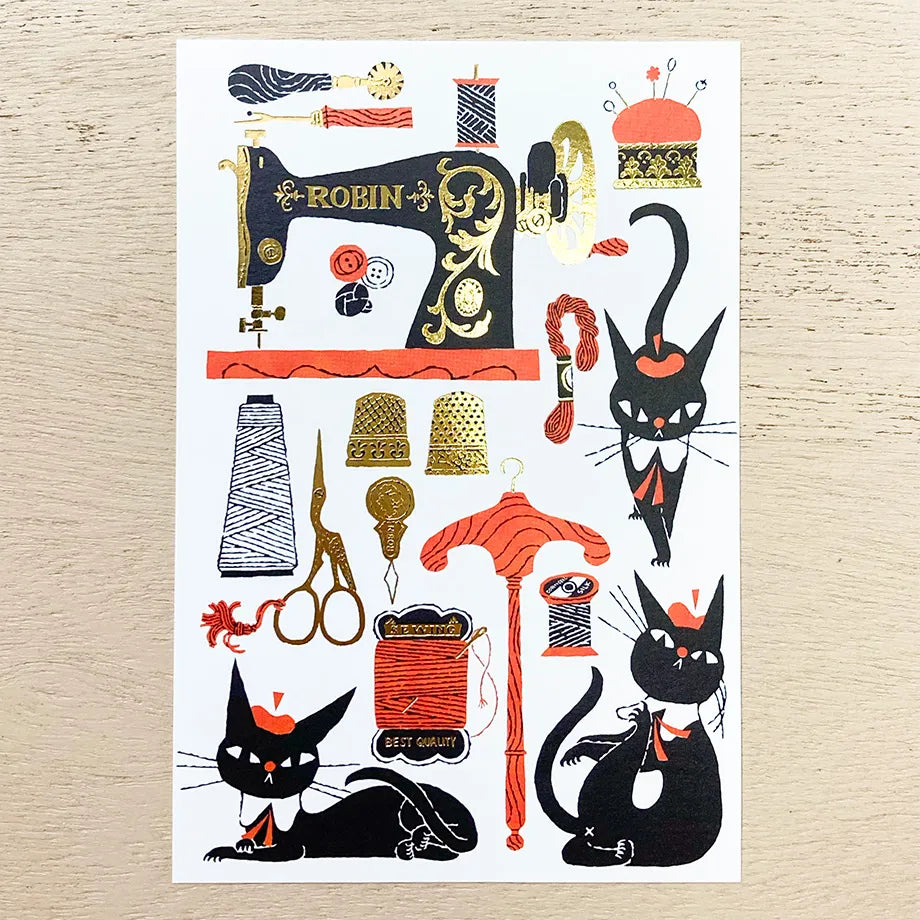 Cozyca Products - Postal - Sewing - Black Cat Design