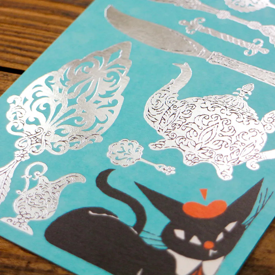 Cozyca Products - Postal - Cutlery - Black Cat Design