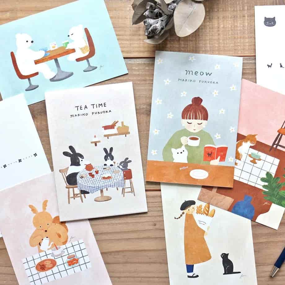 Cozyca Products - Bloc de 10 Postales - Meow