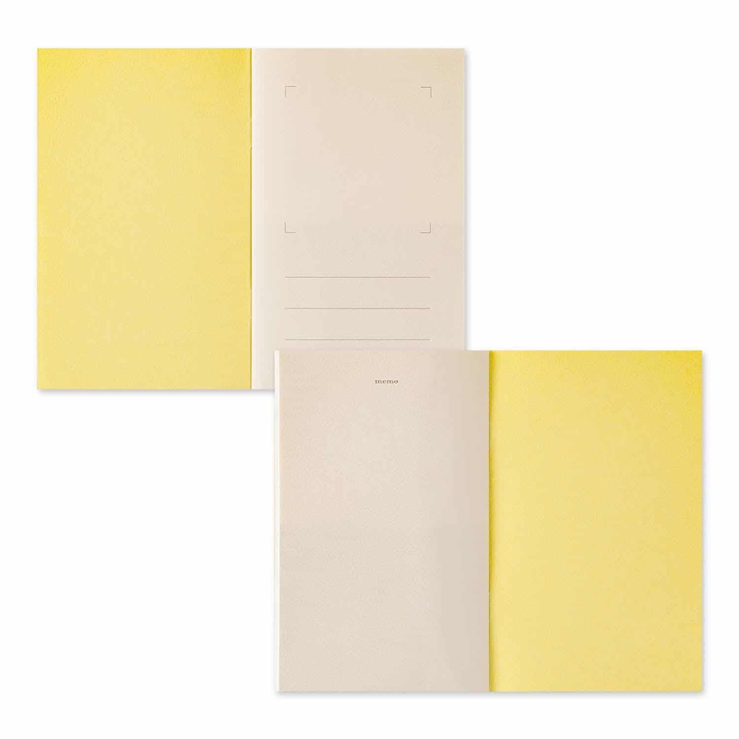 Midori - Archivador para Pegatinas - Amarillo - 20 hojas con bolsillos