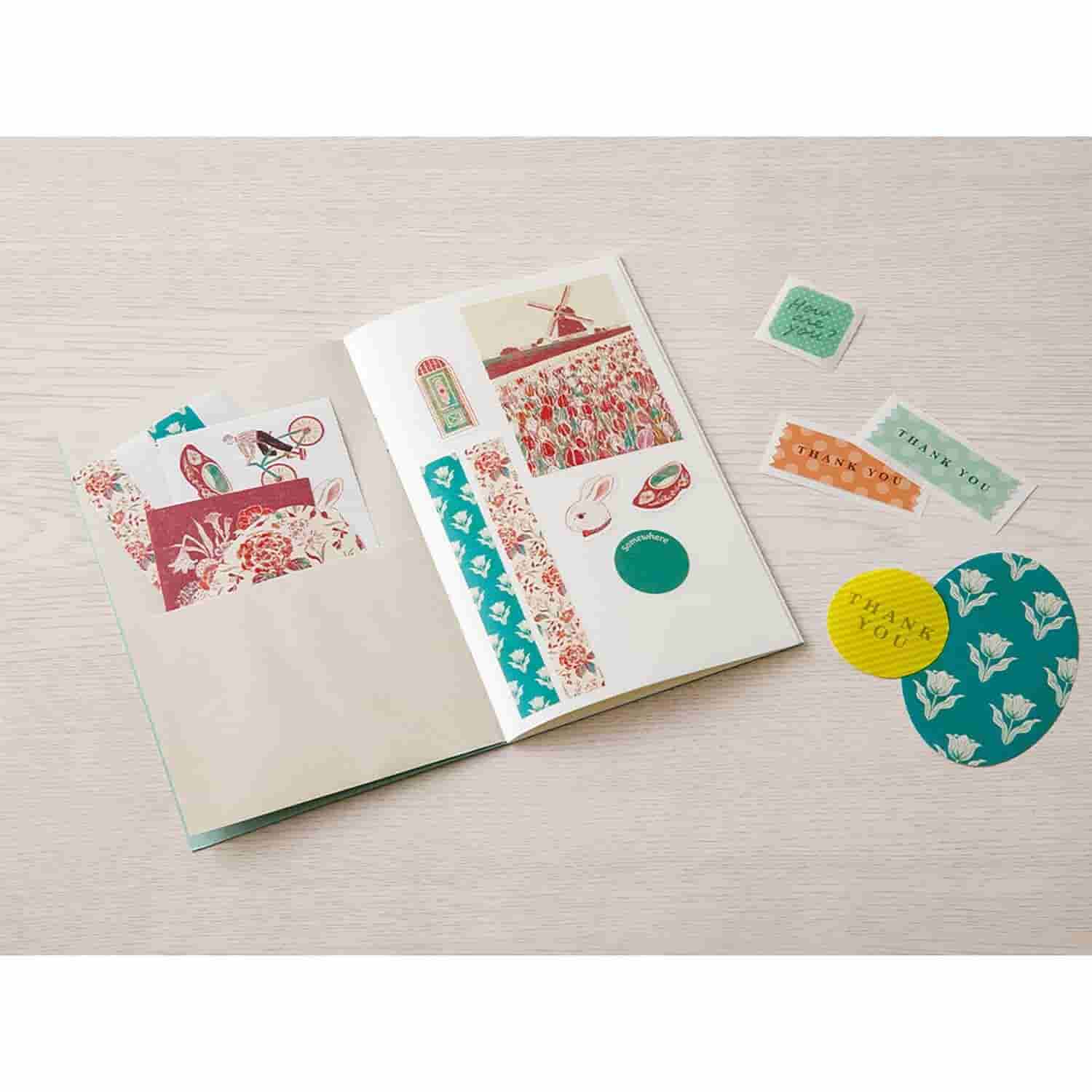 Midori - Archivador para Pegatinas - Azul - 20 hojas con bolsillos