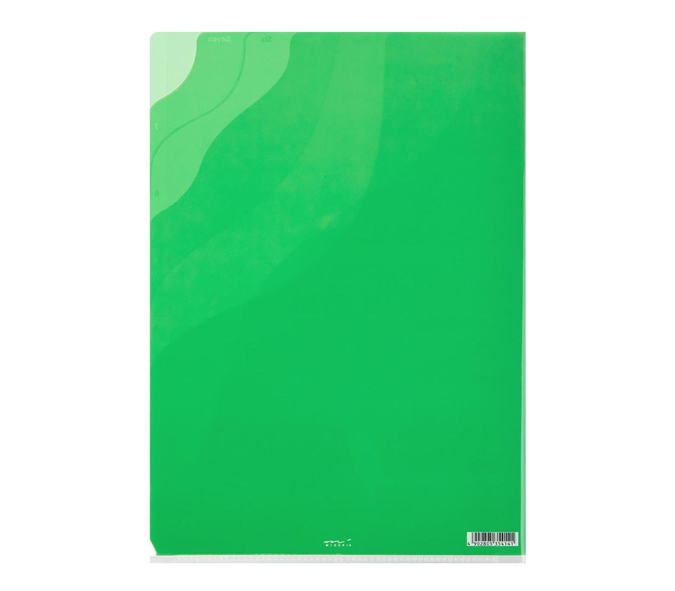 Midori - Archivador 7 bolsillos A4 - Gradation Green